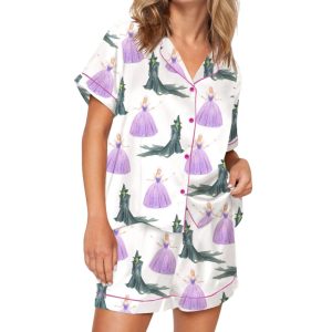 Glinda And Elphaba For Good Satin Pajama Set 3
