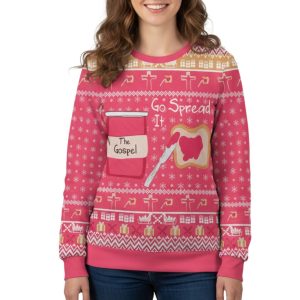 Go Spread It The Gospel Ugly Christmas Sweater 2 Go Spread It The Gospel Ugly Christmas Sweater 1