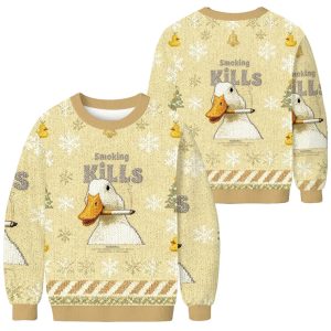 Goose Smoking Funny Meme Christmas Ugly Sweater