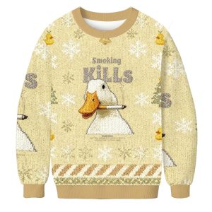 Goose Smoking Funny Meme Christmas Ugly Sweater
