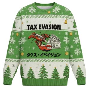 Green Tux Evasion Funny Christmas Ugly Sweater