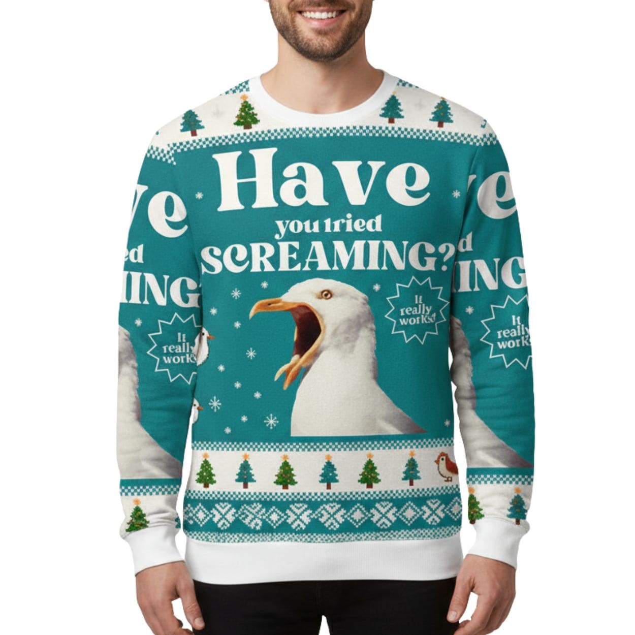 Have You Tried Screaming Christmas Ugly Sweater Have You Tried Screaming Christmas Ugly Sweater