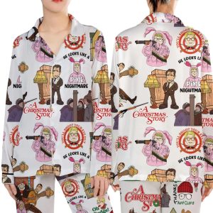 He Looks Like A Pink Nightmare A Christmas Story Pajamas Set