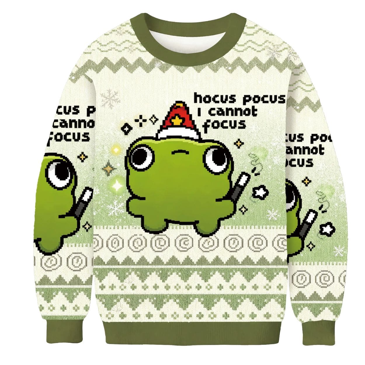 Hocus Pocus I Cannot Focus Funny Frog Christmas Ugly Sweater Hocus Pocus I Cannot Focus Funny Frog Christmas Ugly Sweater