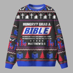 Hungey Grab A Bible Ugly Christmas Sweater 1