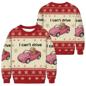 I Can't Drive Funny Hamster Meme Christmas Ugly Sweater