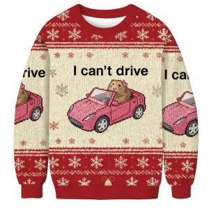 I Can’t Drive Funny Hamster Meme Christmas Ugly Sweater