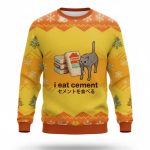 I Eat Cement Yellow Christmas Ugly Sweater