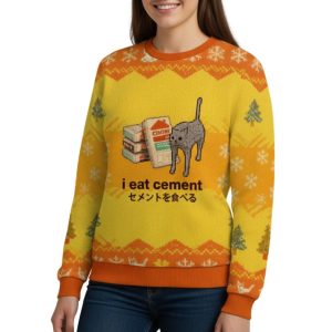 I Eat Cement Yellow Christmas Ugly Sweater 2 I Eat Cement Yellow Christmas Ugly Sweater 2