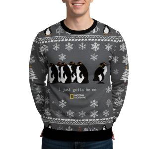I Just Gotta Be Me Penguins Christmas Ugly Sweater 2