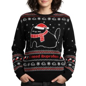 I Need Ibuprofen Ugly Christmas Sweater 2 I Need Ibuprofen Ugly Christmas Sweater 1