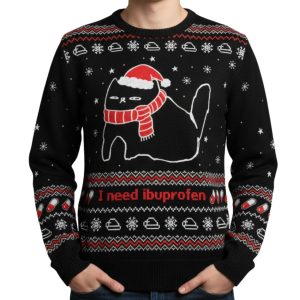 I Need Ibuprofen Ugly Christmas Sweater 1 I Need Ibuprofen Ugly Christmas Sweater 2