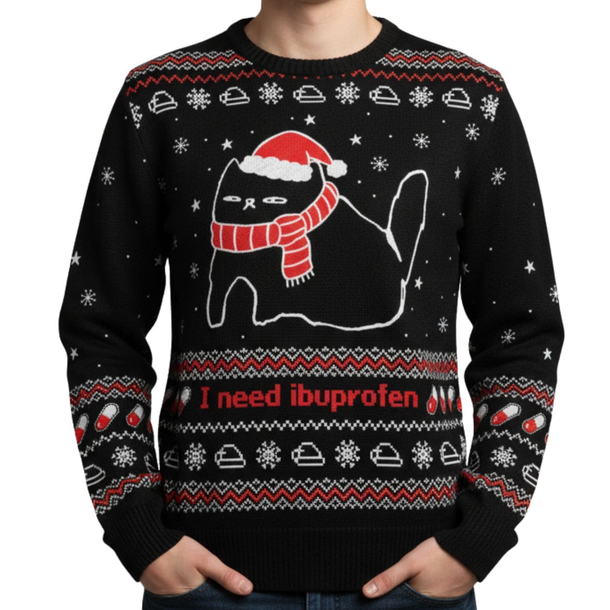 I Need Ibuprofen Ugly Christmas Sweater I Need Ibuprofen Ugly Christmas Sweater