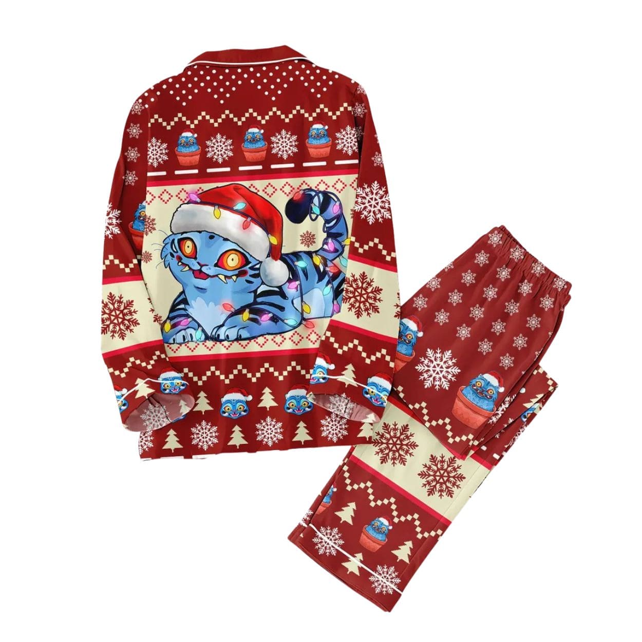 I Want A Derpy Tiger For Christmas Pajamas Set I Want A Derpy Tiger For Christmas Pajamas Set