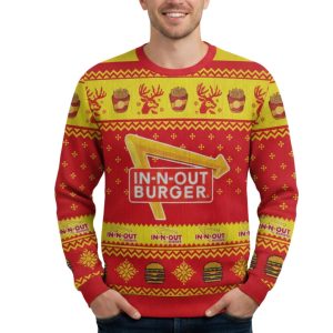 In N Out Burger Ugly Christmas Sweater 1