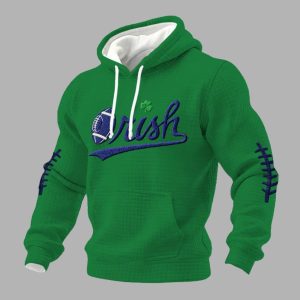 Irish Football Print Waffle Fabric Hoodie 1