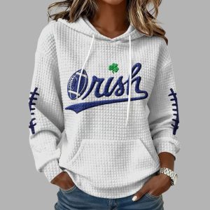 Irish Football Print Waffle Fabric Hoodie 5