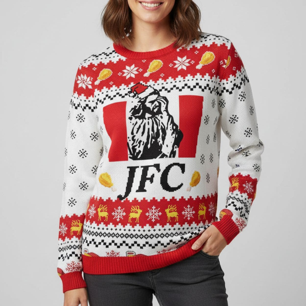 JFC Jesus Ugly Christmas Sweater JFC Jesus Ugly Christmas Sweater