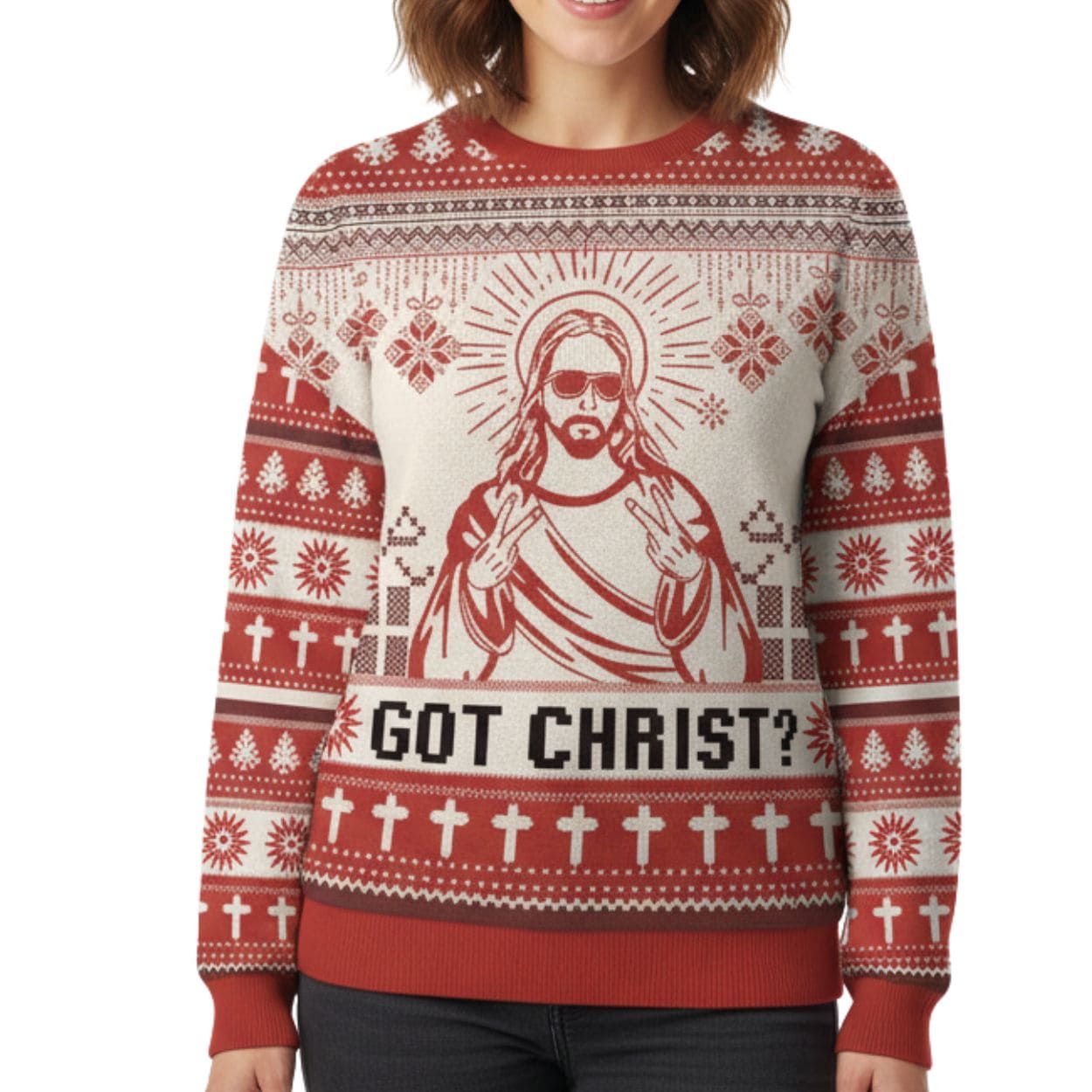 Jesus Got Christ Ugly Christmas Sweater Jesus Got Christ Ugly Christmas Sweater