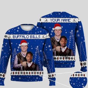 Josh Allen Stefon Diggs Buffallo Ugly Christmas Sweater