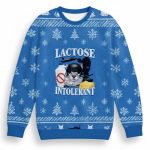 Lactose Intolerant Funny Cat Meme Christmas Ugly Sweater