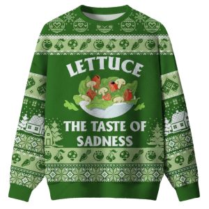 Lettuce The Taste Of Sadness Ugly Christmas Sweater