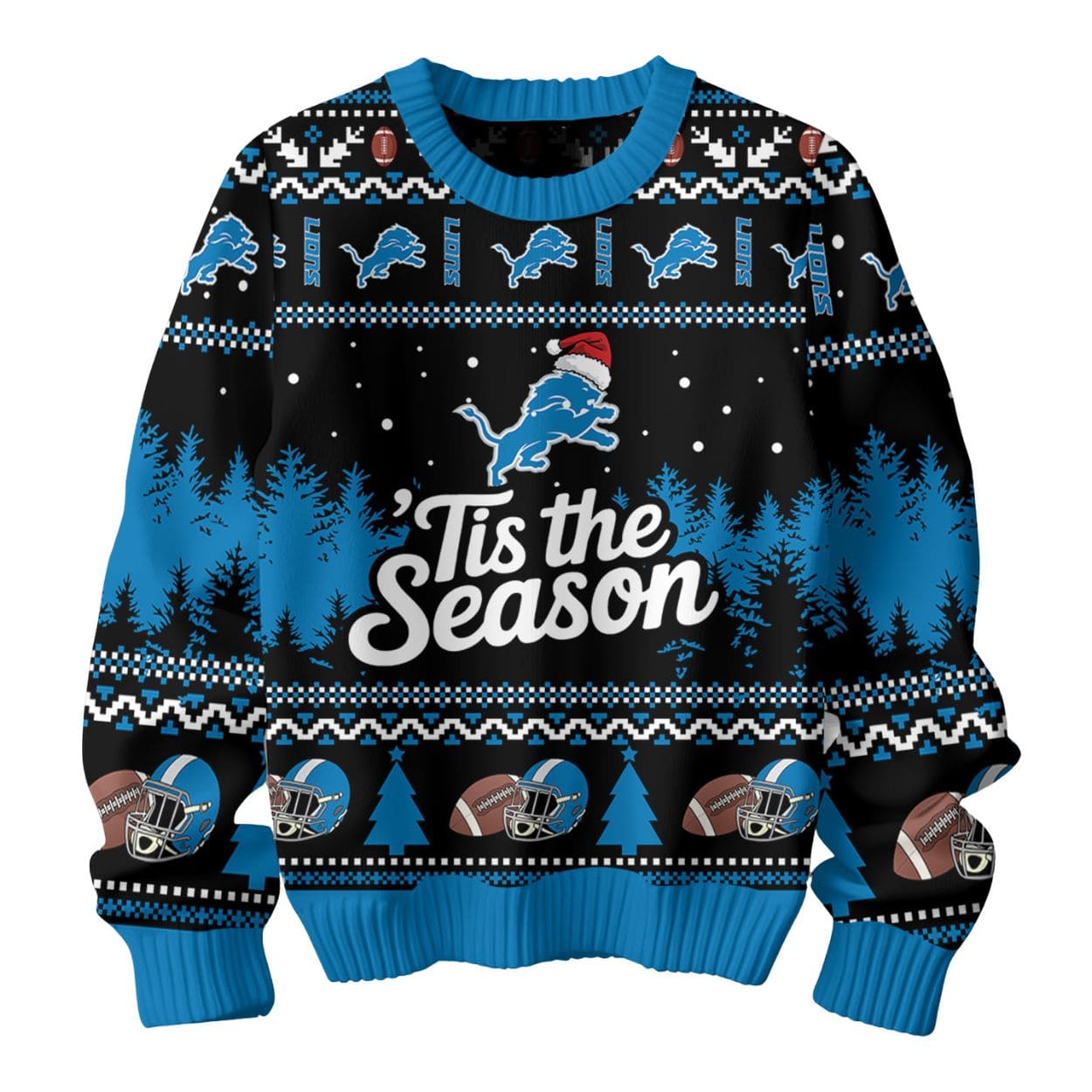 Lions Tis The Season Christmas Ugly Sweater Lions Tis The Season Christmas Ugly Sweater