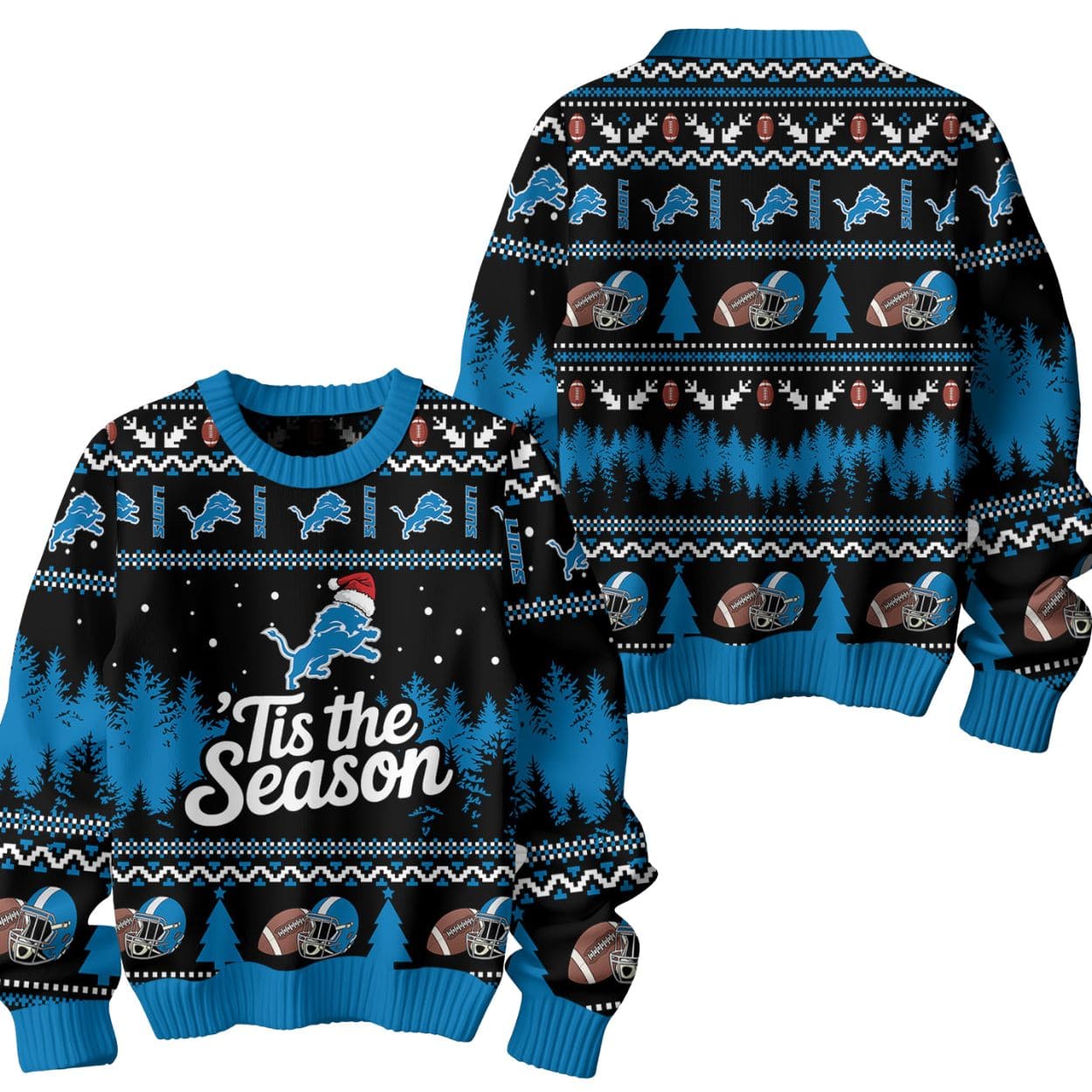 Lions Tis The Season Christmas Ugly Sweater Lions Tis The Season Christmas Ugly Sweater