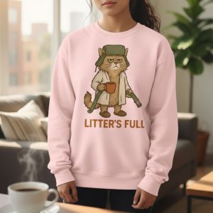 Litter's Full Christmas Vacation Cat Sweatshirt 3 Litter's Full Christmas Vacation Cat Sweatshirt