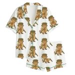 Litter's Full Funny Cat Christmas Satin Pajama Set