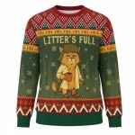 Litter's Full Funny Cat Christmas Ugly Sweater