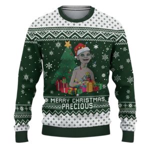 Lord of the Rings Gollum Ugly Christmas Sweater 1