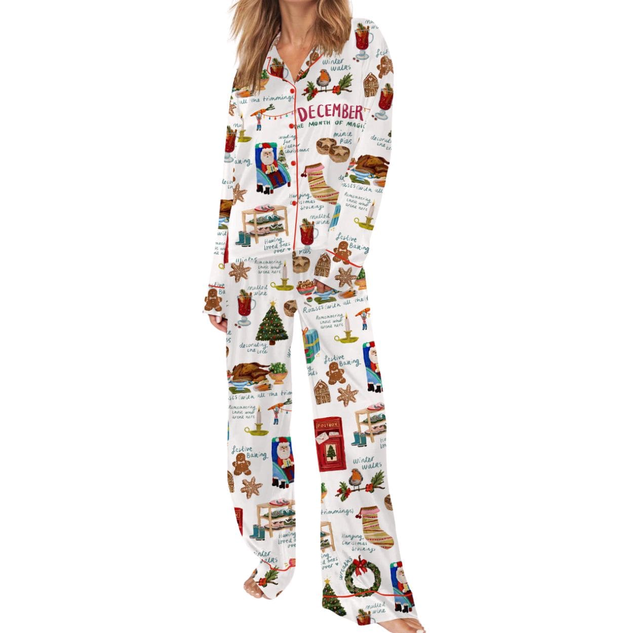 Loveliest Time Of Year Silky Satin Pajama Set Loveliest Time Of Year Silky Satin Pajama Set