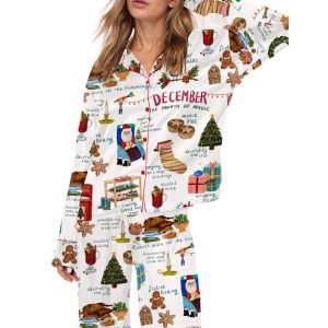 Loveliest Time Of Year Silky Satin Pajama Set