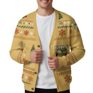 Man I Love Frogs Ugly Cardigan Sweater 11