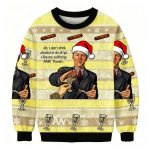 Man Rejecting Drink With I Like My Suffering RAW Christmas Ugly Sweater