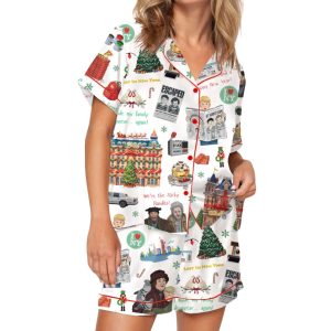 McCallister Home Security Christmas Movie Satin Pajama Set 2
