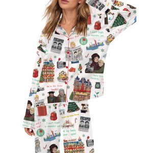 McCallister Home Security Christmas Movie Satin Pajama Set 3