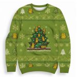 Meowy Christmas Cat Christmas Tree Ugly Christmas Sweater