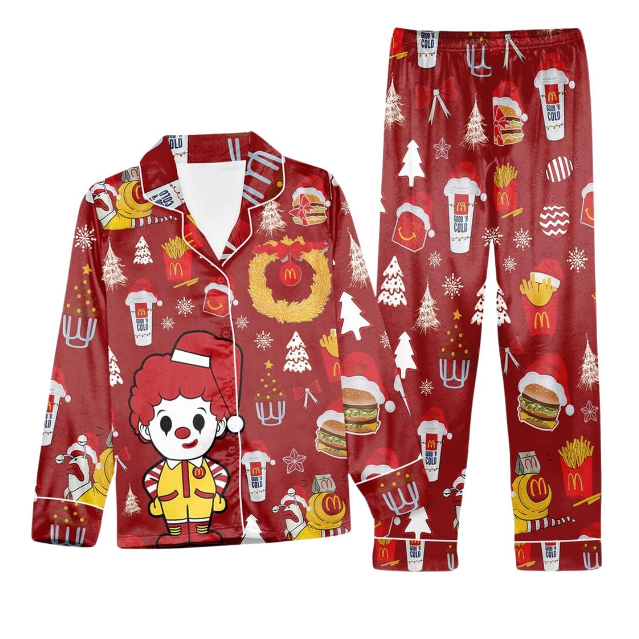 Merry Christmas McDonald's Pajamas Set Merry Christmas McDonald's Pajamas Set