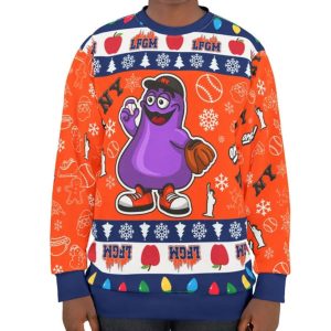 Mets Baseball LFGM Ugly Christmas Sweater 1 Mets Baseball LFGM Ugly Christmas Sweater 1
