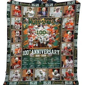 Miami Hurricanes 100th Anniversary Blanket 1