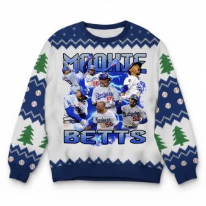 Mookie Betts Dodgers Ugly Christmas Sweater