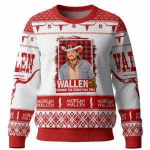 Morgan Wallen Around The Christmas Tree Ugly Christmas Sweater 1