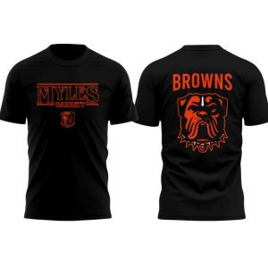Myles Garrett Browns Football x Strangers Things Shirt