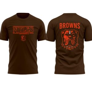 Myles Garrett Browns Football x Strangers Things Shirt