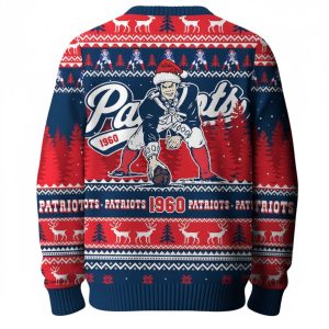 NE Patriots 1960 Ugly Christmas Sweater 1