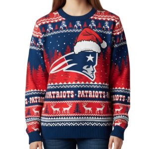 NE Patriots 1960 Ugly Christmas Sweater 3