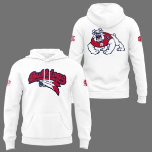 Native American Fresno State Bulldogs White Hoodie 2