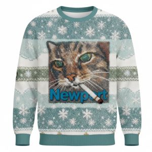 Newport Cat Christmas Ugly Sweater